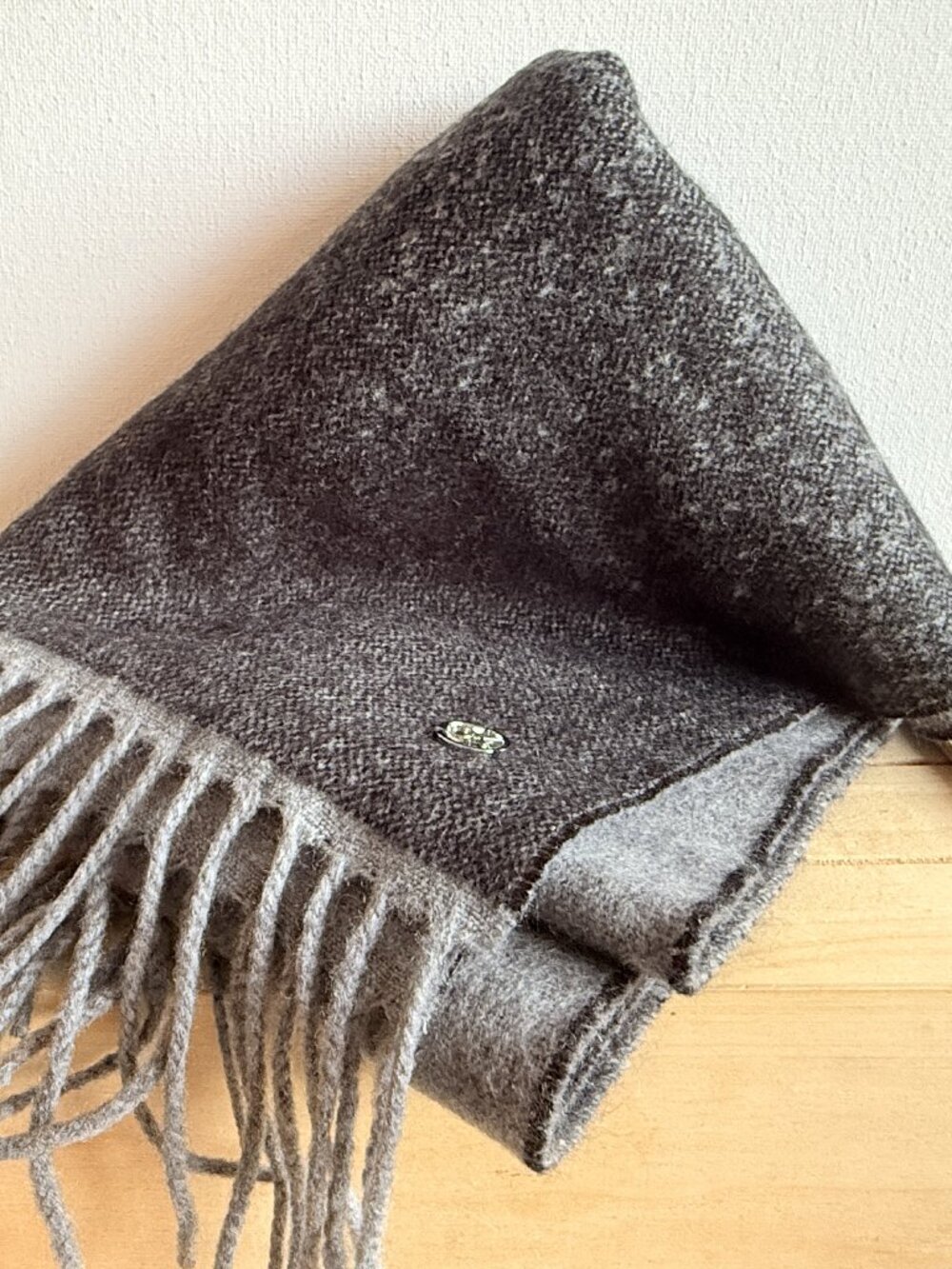 Calvin Klein Dark Grey Acrylic Scarf